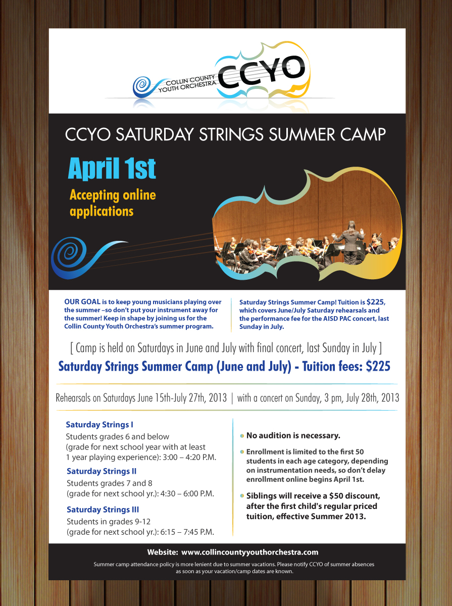 Poster Design by Sbss for Collin County Youth Orchestra | Design #1543575