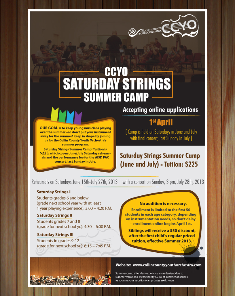 Diseño de Póster por Sbss para Collin County Youth Orchestra | Diseño #1543664