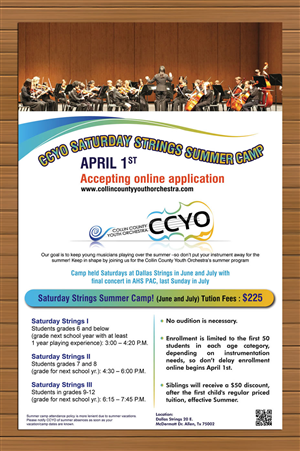 Poster Design by Sbss for Collin County Youth Orchestra | Design: #1554315