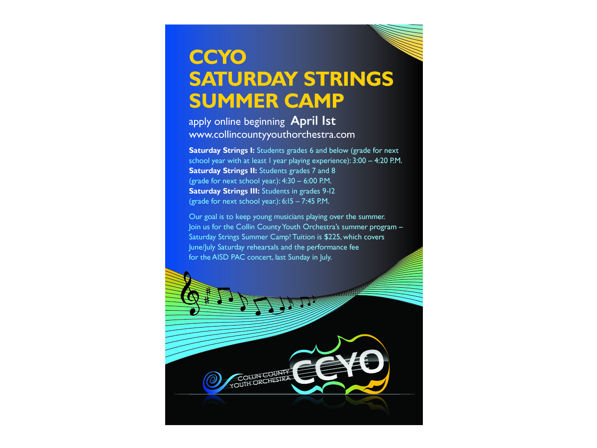 Poster Design by Alexandra for Collin County Youth Orchestra | Design #1539304