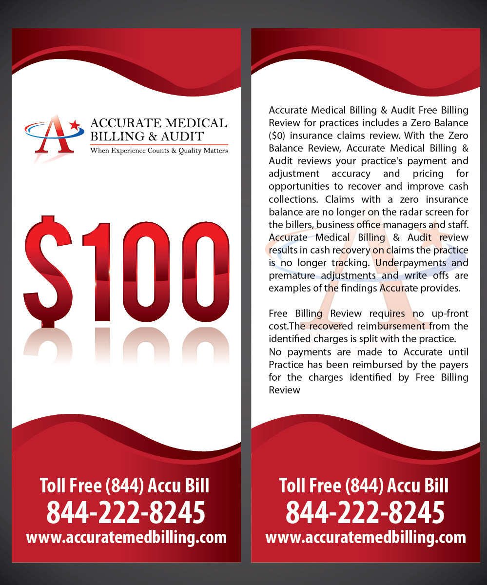 Flyer Design by joliau for Accurate Medical Biling and Audit | Design #5577733