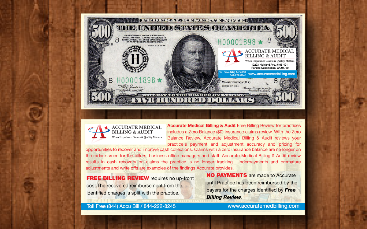 Design de Flyer par tballest pour Accurate Medical Biling and Audit | Design #5578674