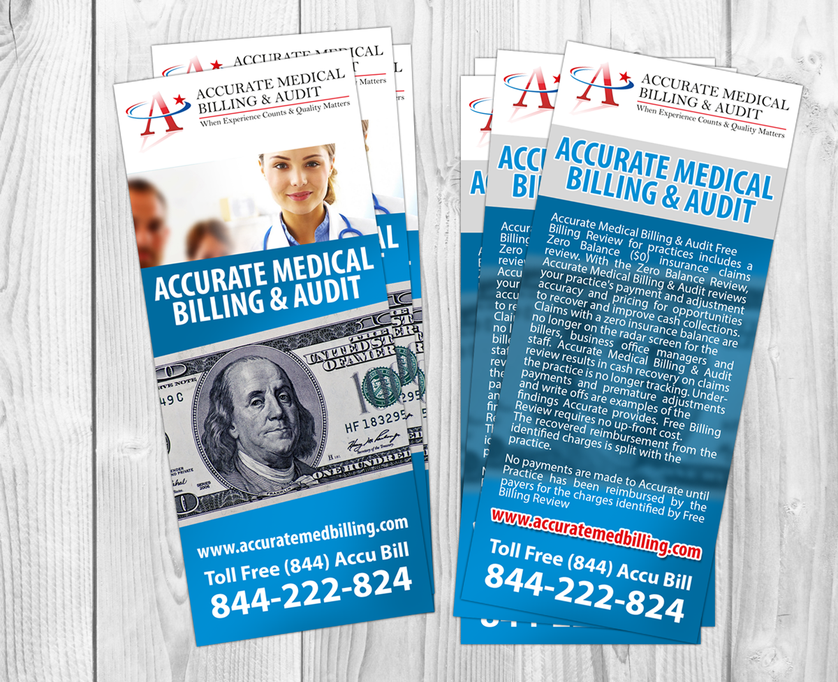 Design de Flyer par Victor_pro pour Accurate Medical Biling and Audit | Design #5569047