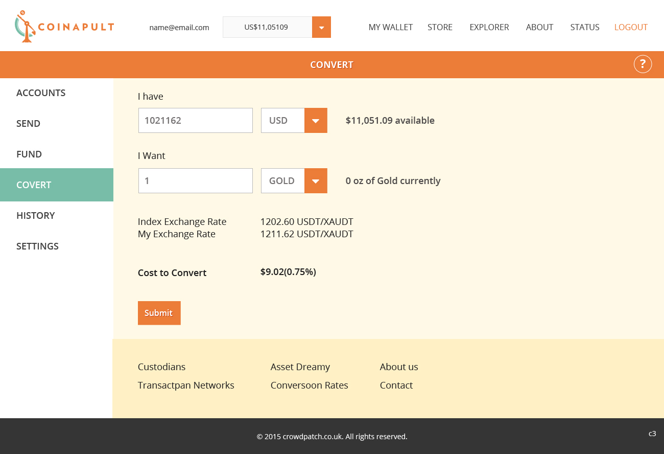 Web Design by pb for Coinapult | Design #5574830