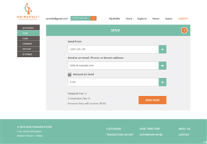 Web Design by pb for Coinapult | Design: #5581032