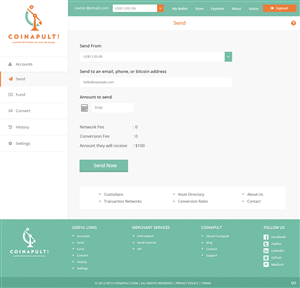 Web Design by pb for Coinapult | Design: #5600000