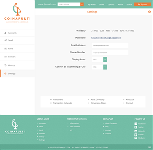 Web Design by pb for Coinapult | Design: #5600006