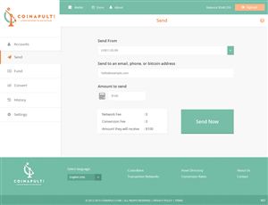 Web Design by pb for Coinapult | Design: #5619705