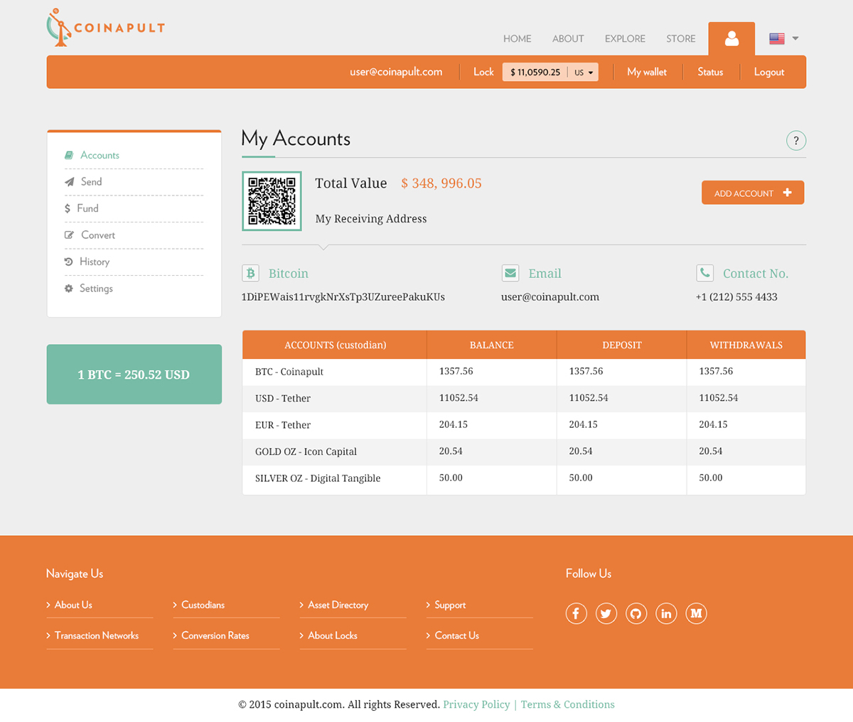 Web-Design von Naveen für Coinapult | Design #5579343