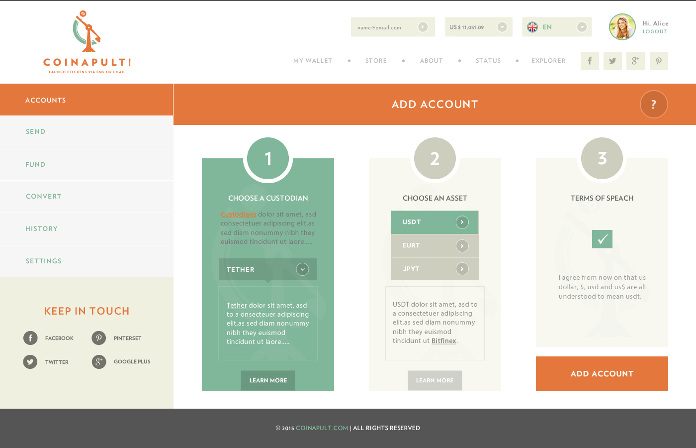Web Design par Behriatech pour Coinapult | Design #5569860