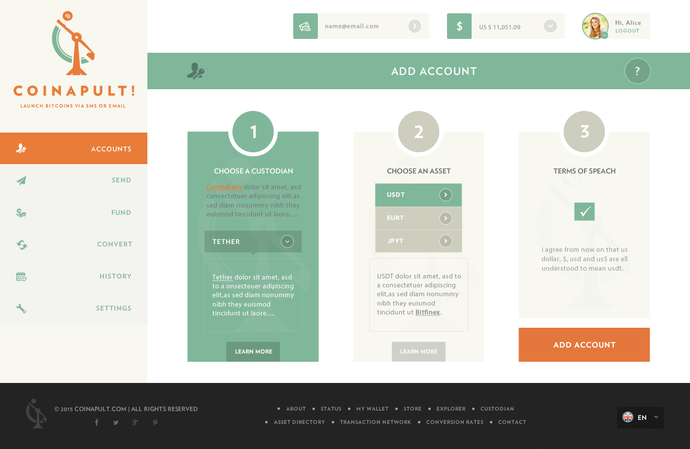Web-Design von Behriatech für Coinapult | Design #5577274