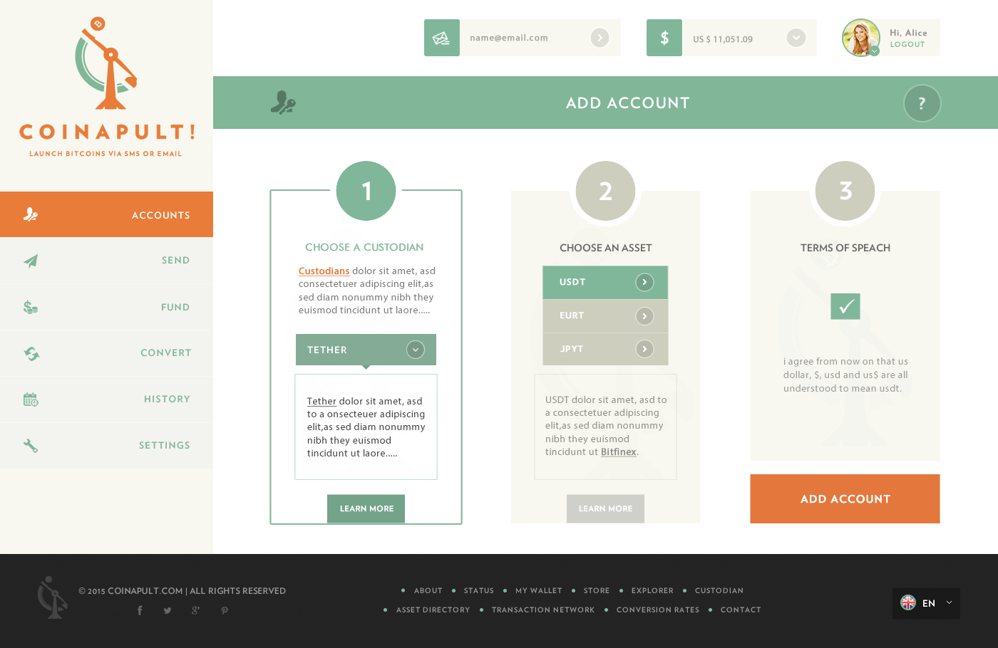 Web Design by Behriatech for Coinapult | Design #5577315