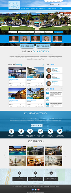 High-end Oceanfront Real Estate Group Needs Clean, Modern Web Design | Diseño Web por Sbss