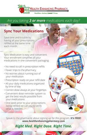 Flyer Design by erin_shimamoto for Health Enhancing Pharmacy | Design #5591419