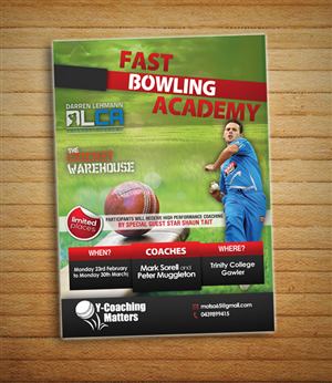 Cricket Coaching Academy Needs a Flyer For Fat Bowling Academy | Diseño de Flyer por alessandroevge