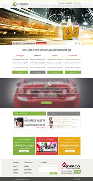 Wordpress Design by Anooshaa for Eco Fuel Plus Limited | Design: #5647922