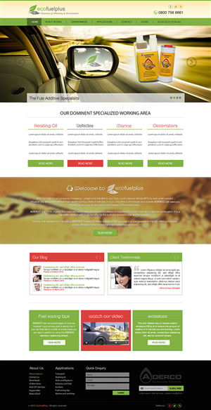 Wordpress Design by Anooshaa for Eco Fuel Plus Limited | Design: #5647925