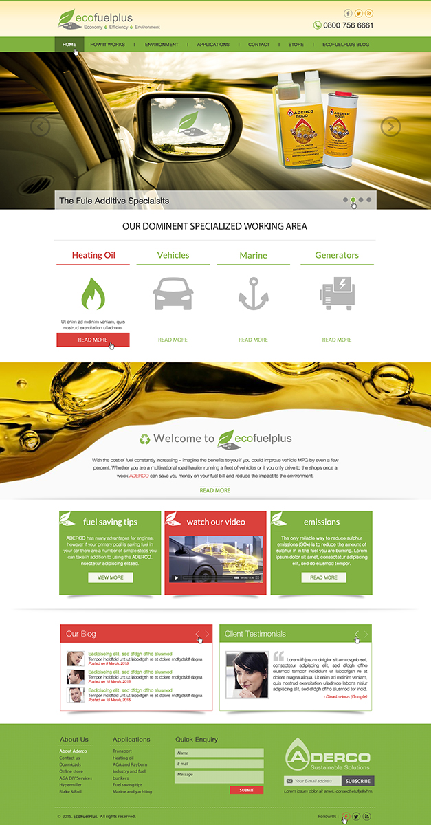 Wordpress Design by Anooshaa for Eco Fuel Plus Limited | Design #5656440