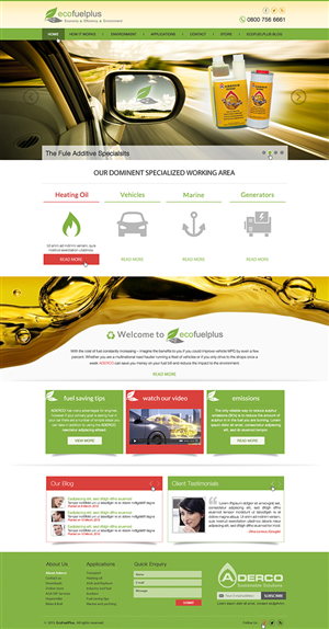 Wordpress Design by Anooshaa for Eco Fuel Plus Limited | Design: #5656440