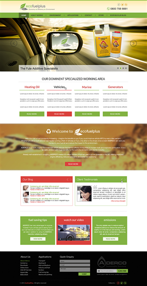 Wordpress Design by Anooshaa for Eco Fuel Plus Limited | Design: #5656444