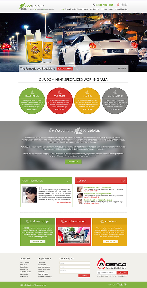 Wordpress Design by Anooshaa for Eco Fuel Plus Limited | Design #5661377