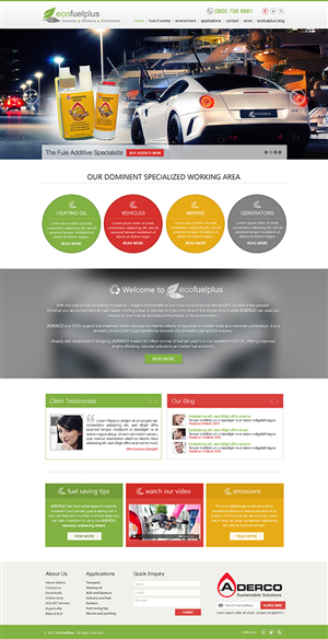 Wordpress Design by Anooshaa for Eco Fuel Plus Limited | Design: #5661377