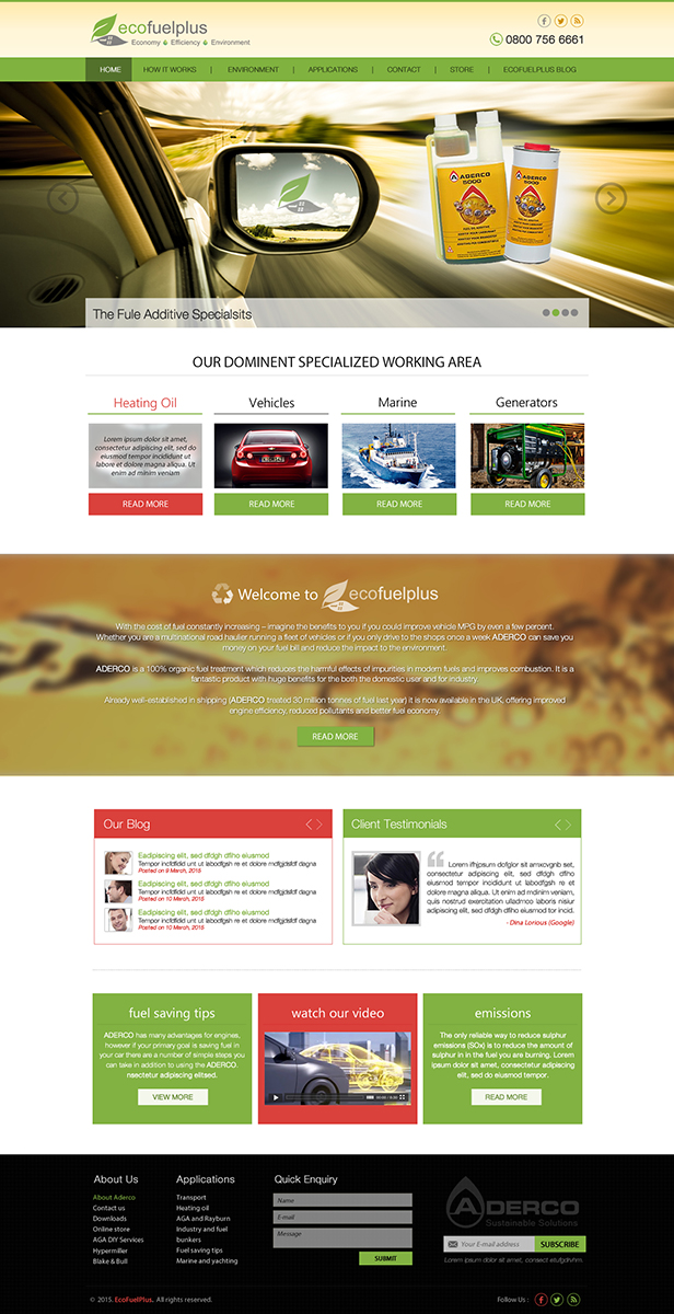 WordPress-Design von Anooshaa für Eco Fuel Plus Limited | Design #5661382