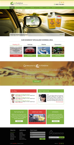Wordpress Design by Anooshaa for Eco Fuel Plus Limited | Design: #5661382