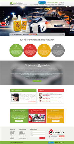 Wordpress Design by Anooshaa for Eco Fuel Plus Limited | Design: #5671437