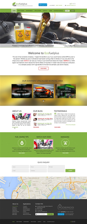 Wordpress Design by Anooshaa for Eco Fuel Plus Limited | Design: #5676202