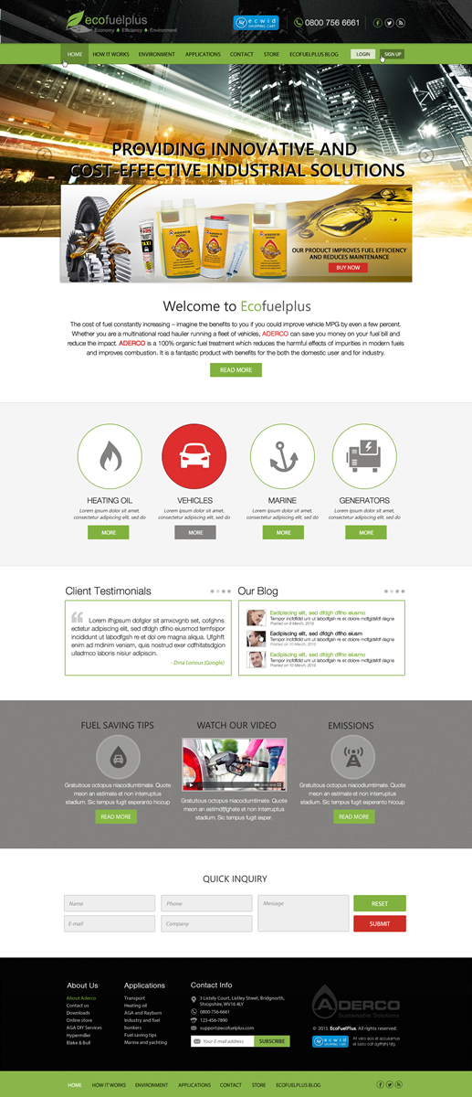 Wordpress Design by Anooshaa for Eco Fuel Plus Limited | Design #5678848