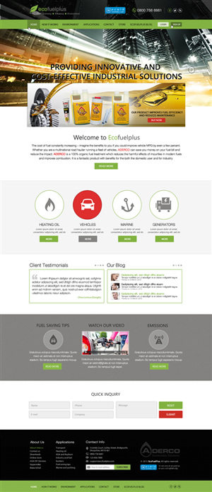 Wordpress Design by Anooshaa for Eco Fuel Plus Limited | Design: #5678848