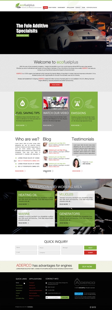 Wordpress Design by Anooshaa for Eco Fuel Plus Limited | Design #5684645