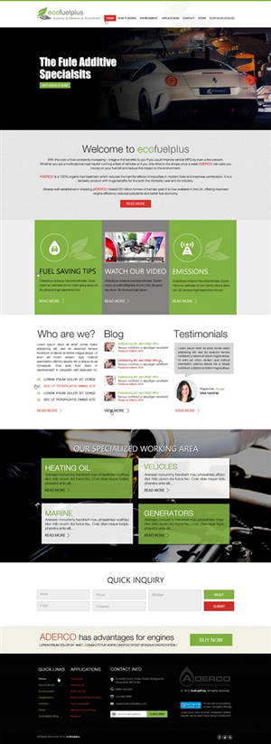 Wordpress Design by Anooshaa for Eco Fuel Plus Limited | Design #5684645