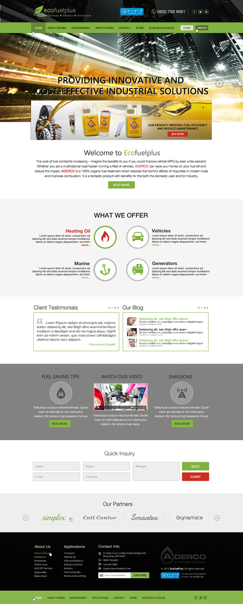 Wordpress Design by Anooshaa for Eco Fuel Plus Limited | Design #5686052