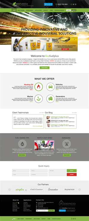 Wordpress Design by Anooshaa for Eco Fuel Plus Limited | Design: #5686052