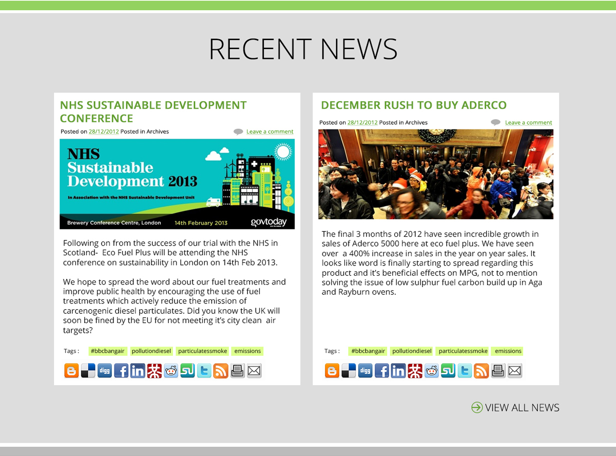 Wordpress Design by Innovatorsweb for Eco Fuel Plus Limited | Design #5583252