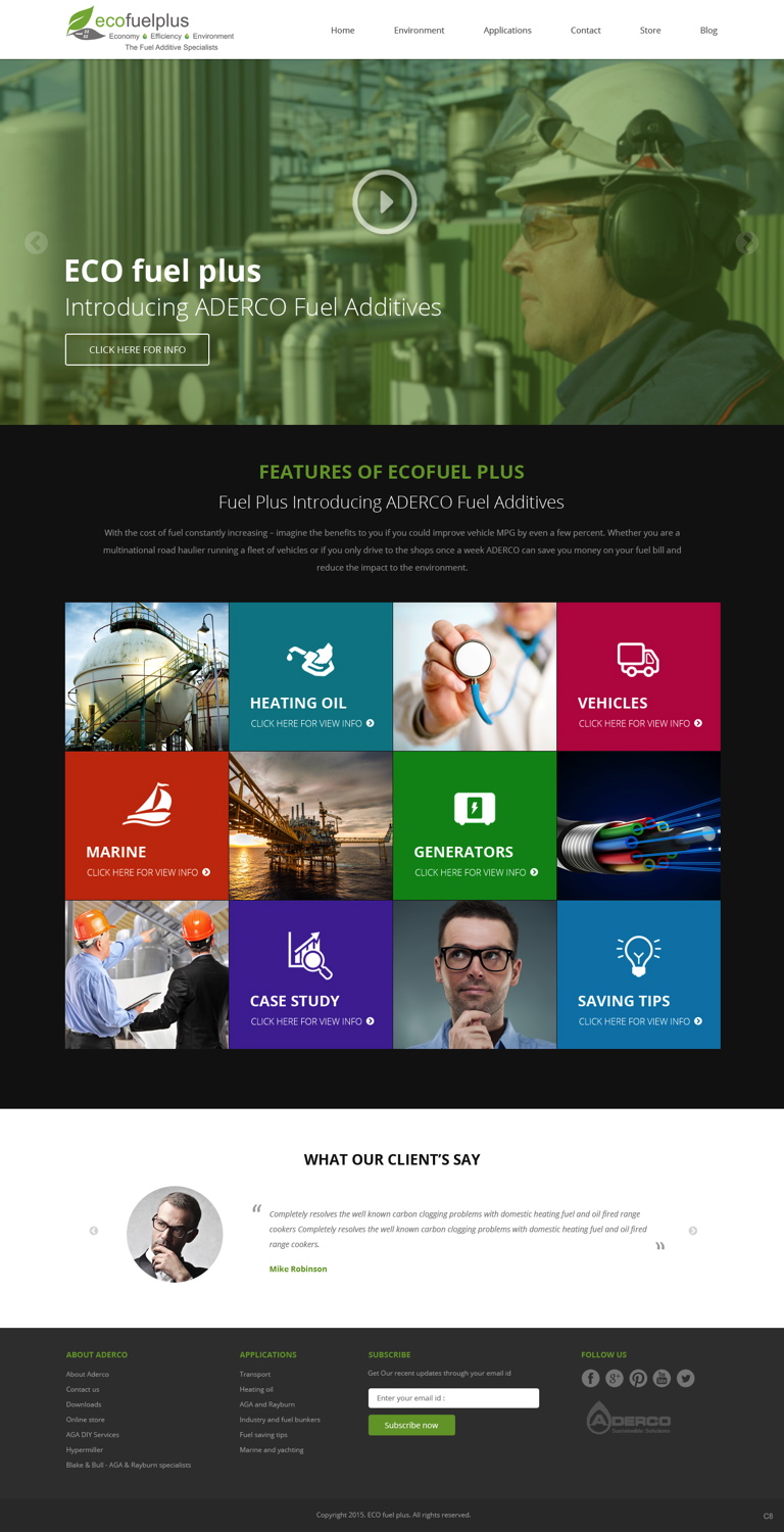 Diseño Wordpress por pb para Eco Fuel Plus Limited | Diseño #5581154