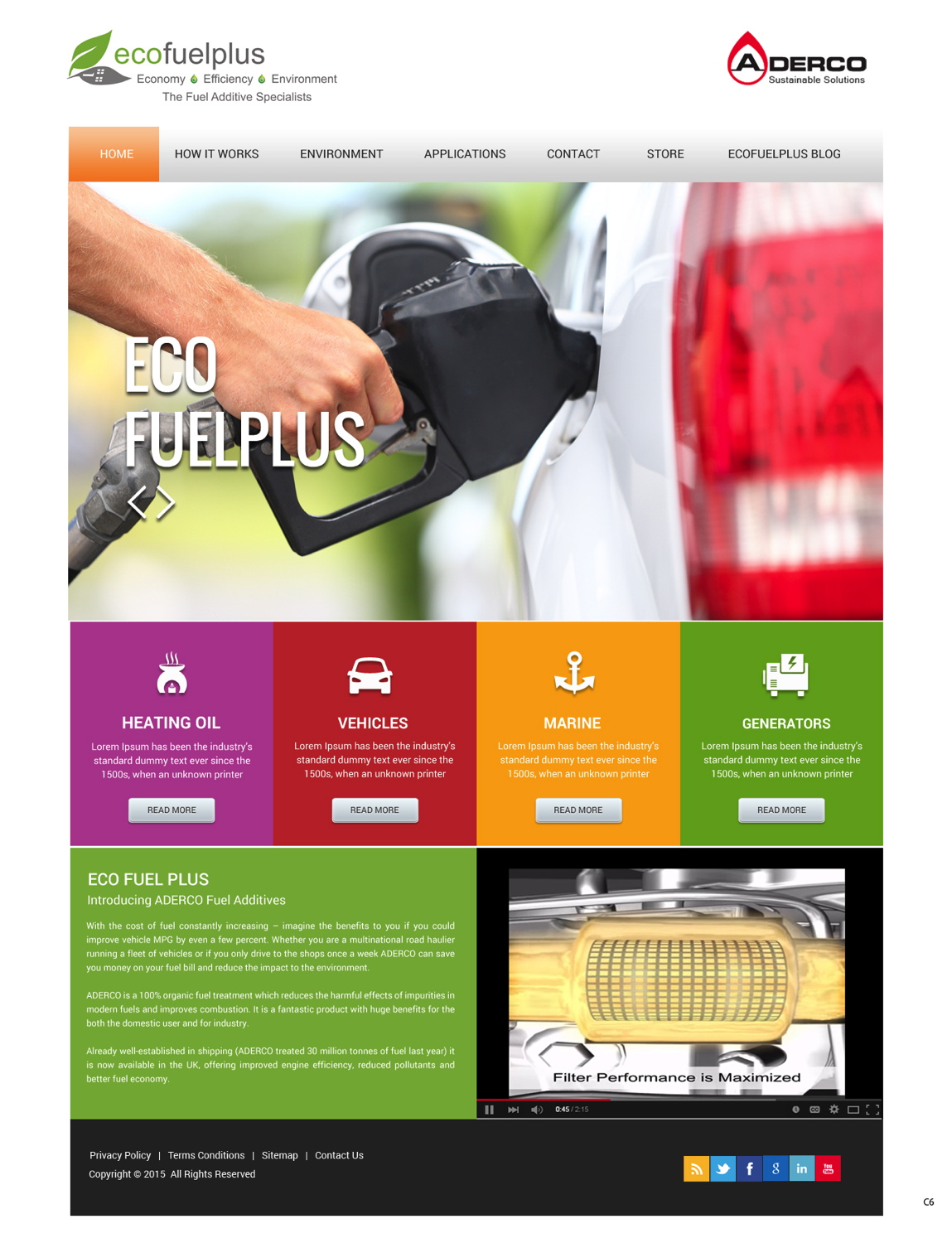 Wordpress Design by pb for Eco Fuel Plus Limited | Design #5581161