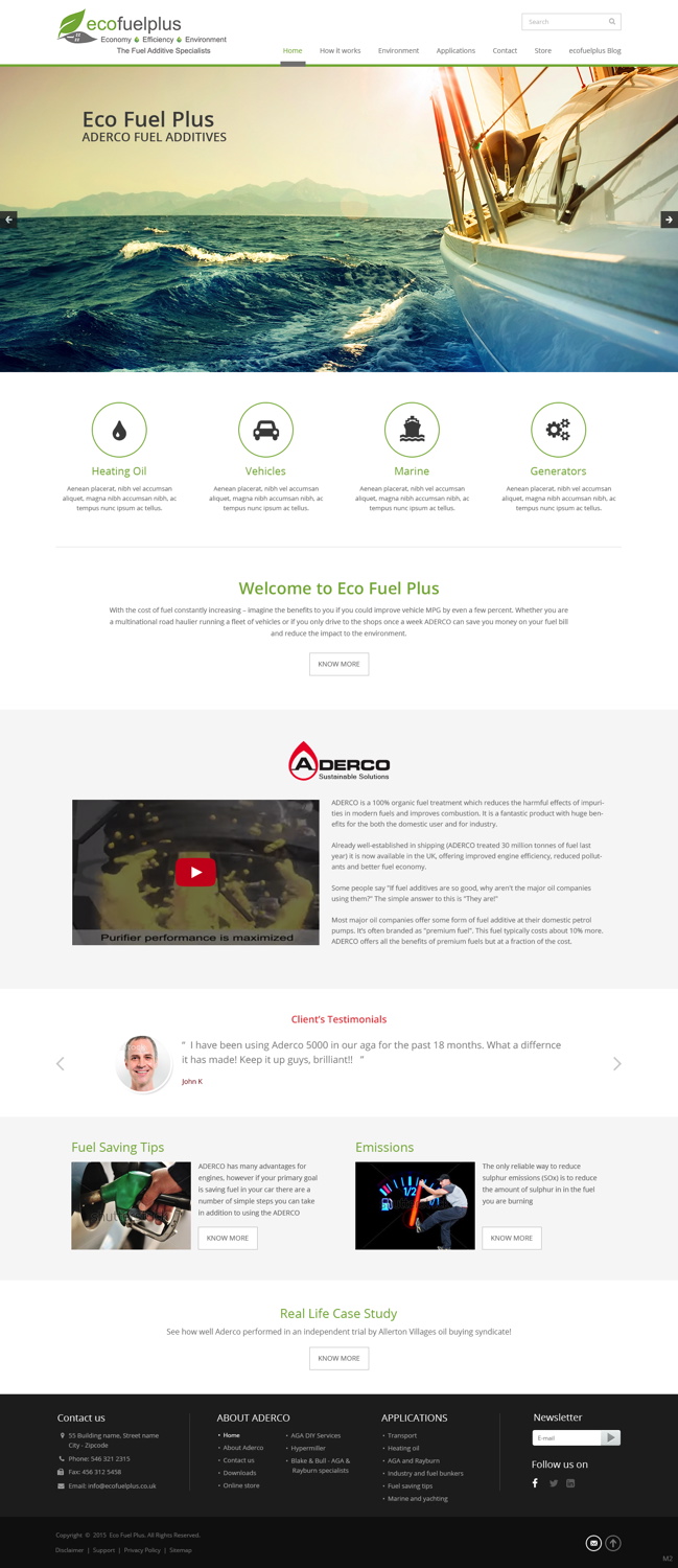 Wordpress Design by pb for Eco Fuel Plus Limited | Design #5581165