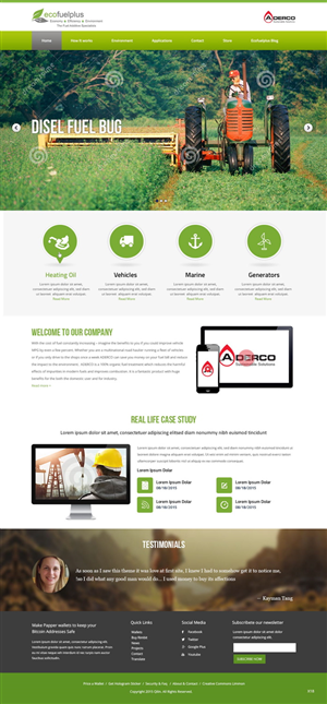 Wordpress Design by pb for Eco Fuel Plus Limited | Design: #5587882