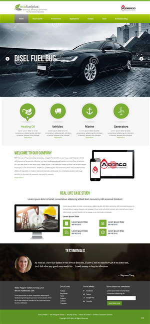 Wordpress Design by pb for Eco Fuel Plus Limited | Design: #5587884