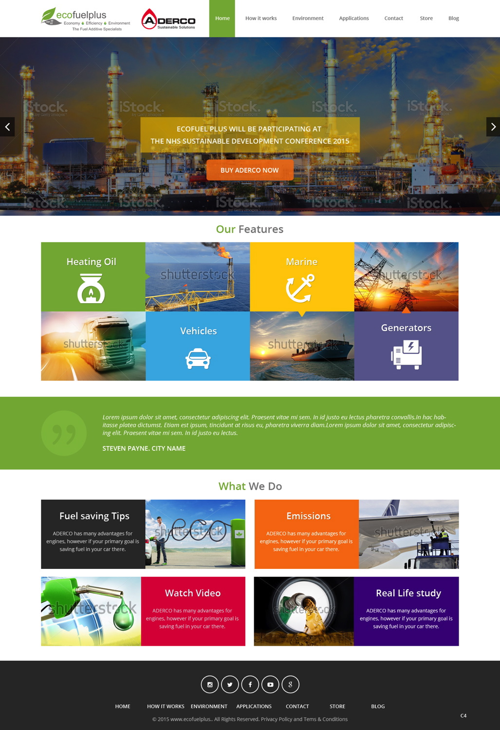 Wordpress Design by pb for Eco Fuel Plus Limited | Design #5599552