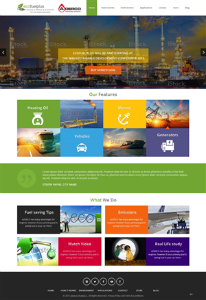 Wordpress Design by pb for Eco Fuel Plus Limited | Design: #5599552