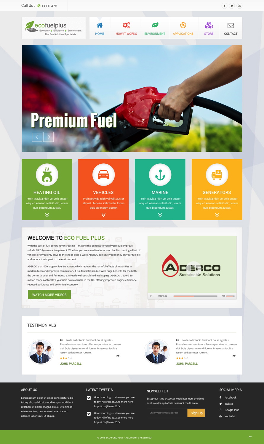 Wordpress Design by pb for Eco Fuel Plus Limited | Design: #5599553