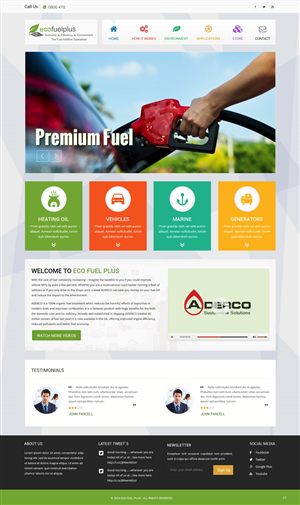 Wordpress Design by pb for Eco Fuel Plus Limited | Design #5599553