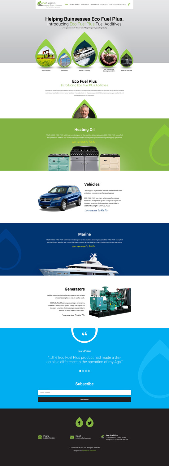 Wordpress Design by Impressive Sol for Eco Fuel Plus Limited | Design #5593755