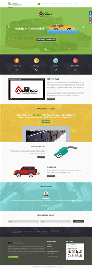 Wordpress Design by Da Miracle for Eco Fuel Plus Limited | Design #5655166