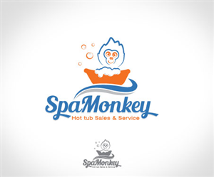SpaMonkey with tagline: Hot tub Sales & Service | Logo Design by uniquetarget