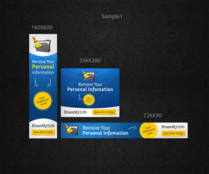 Create banner ads for a digital product that deletes personal information from the web | Design de Bannière  par Ovimatic